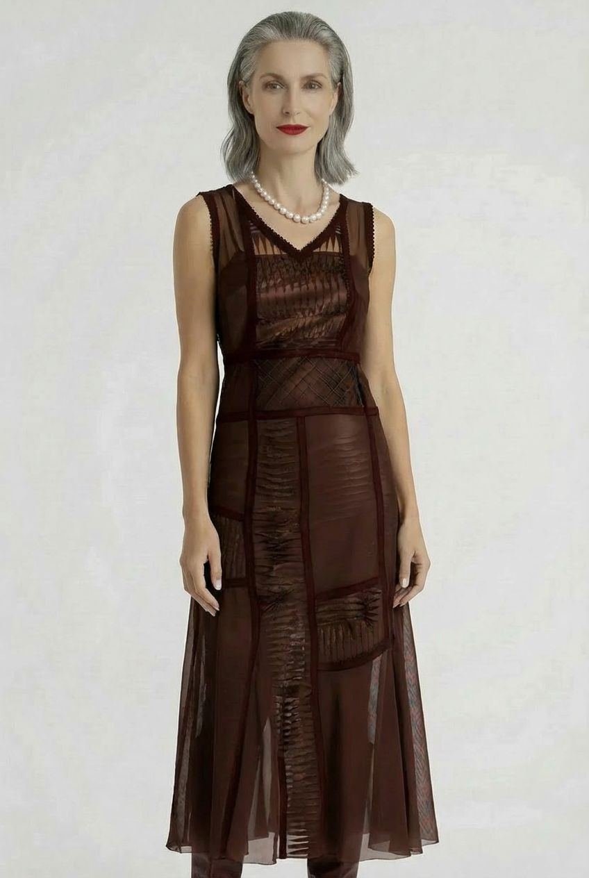 Alberta Ferretti Semi-Transparent Slip Dress: Ethereal Romance – Layered Mystery.