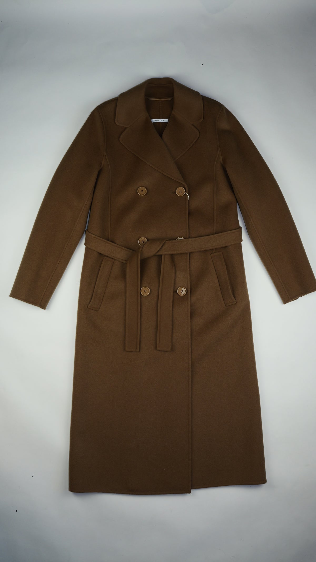 MAX MARA 'Bahamas' Camel Wikkeljas in Double-Face Wol