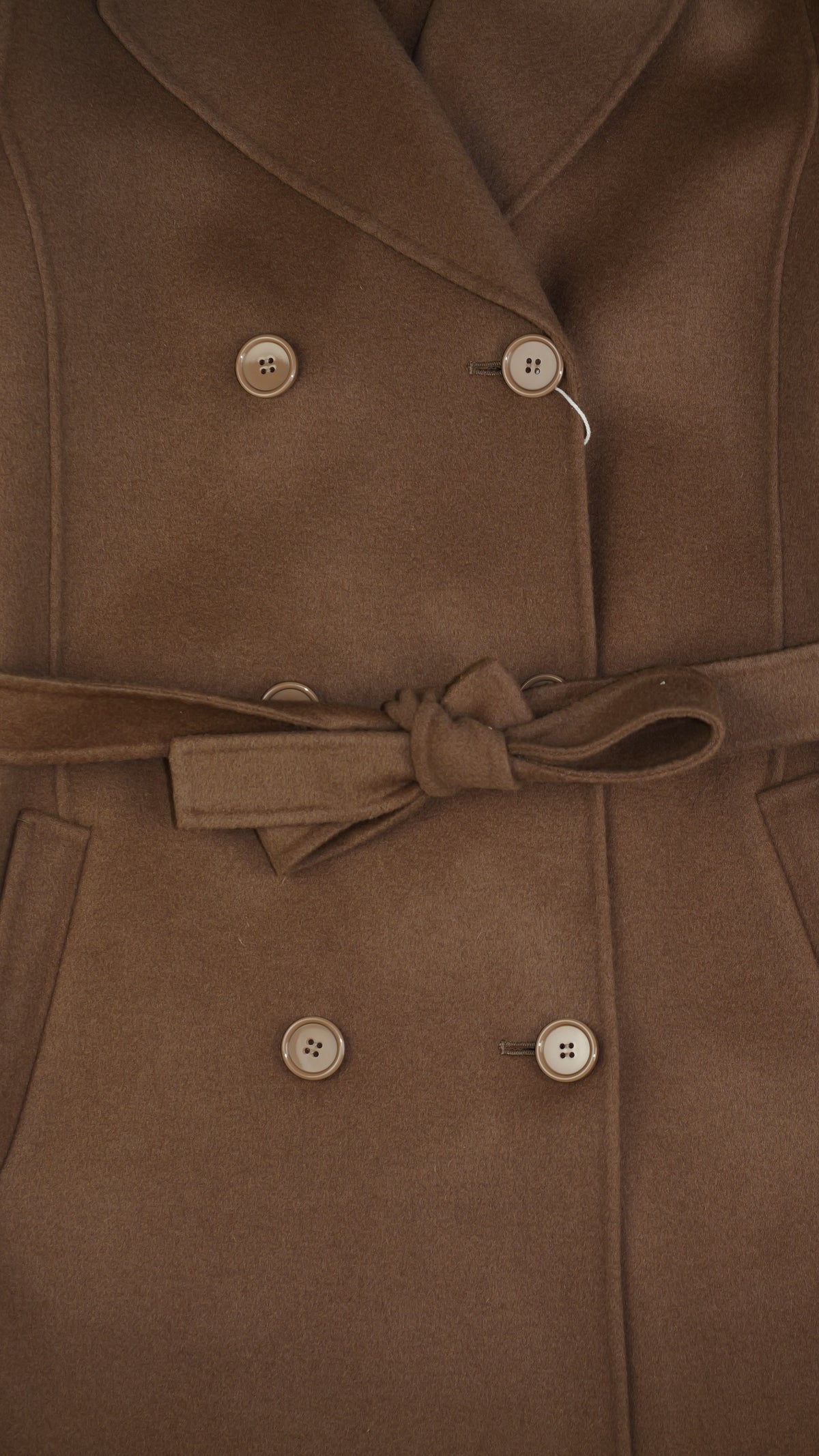 MAX MARA 'Bahamas' Camel Wikkeljas in Double-Face Wol