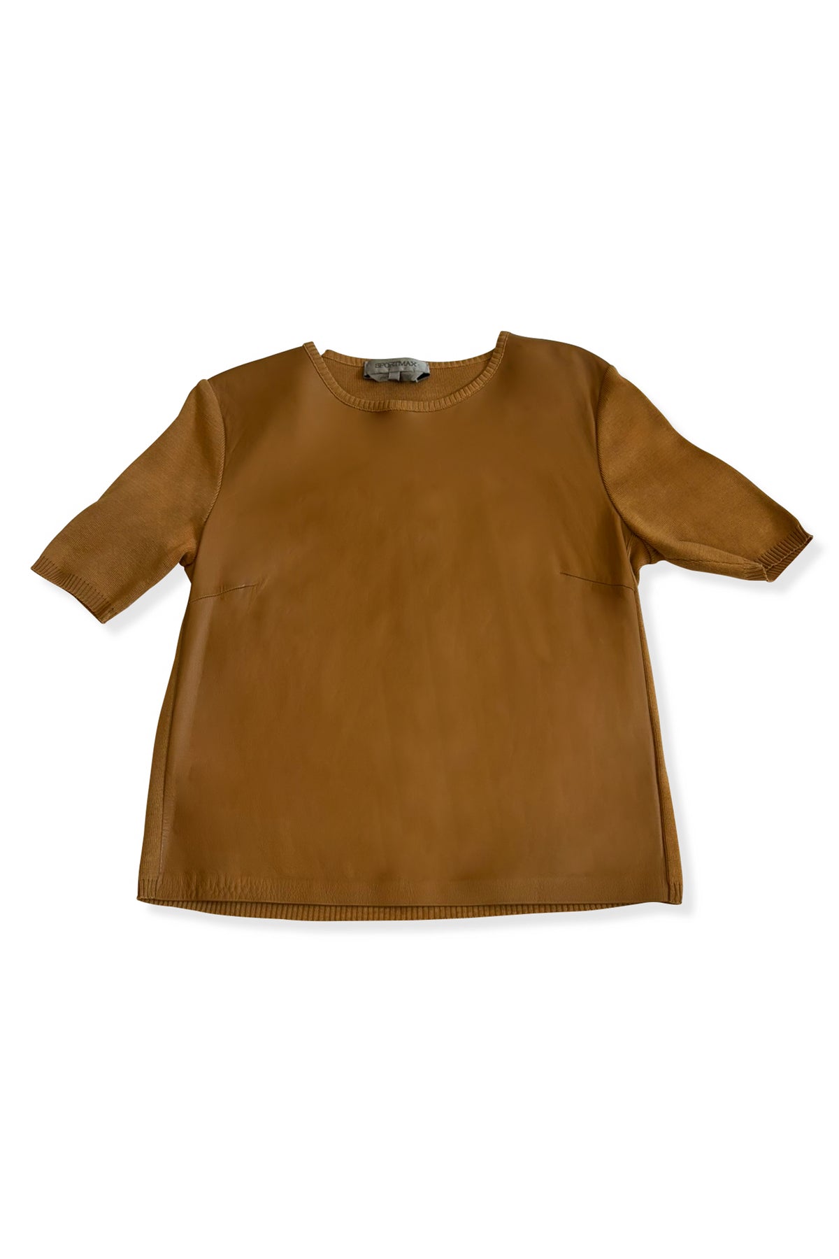 SPORTMAX Leather T-Shirt – Leather Edge