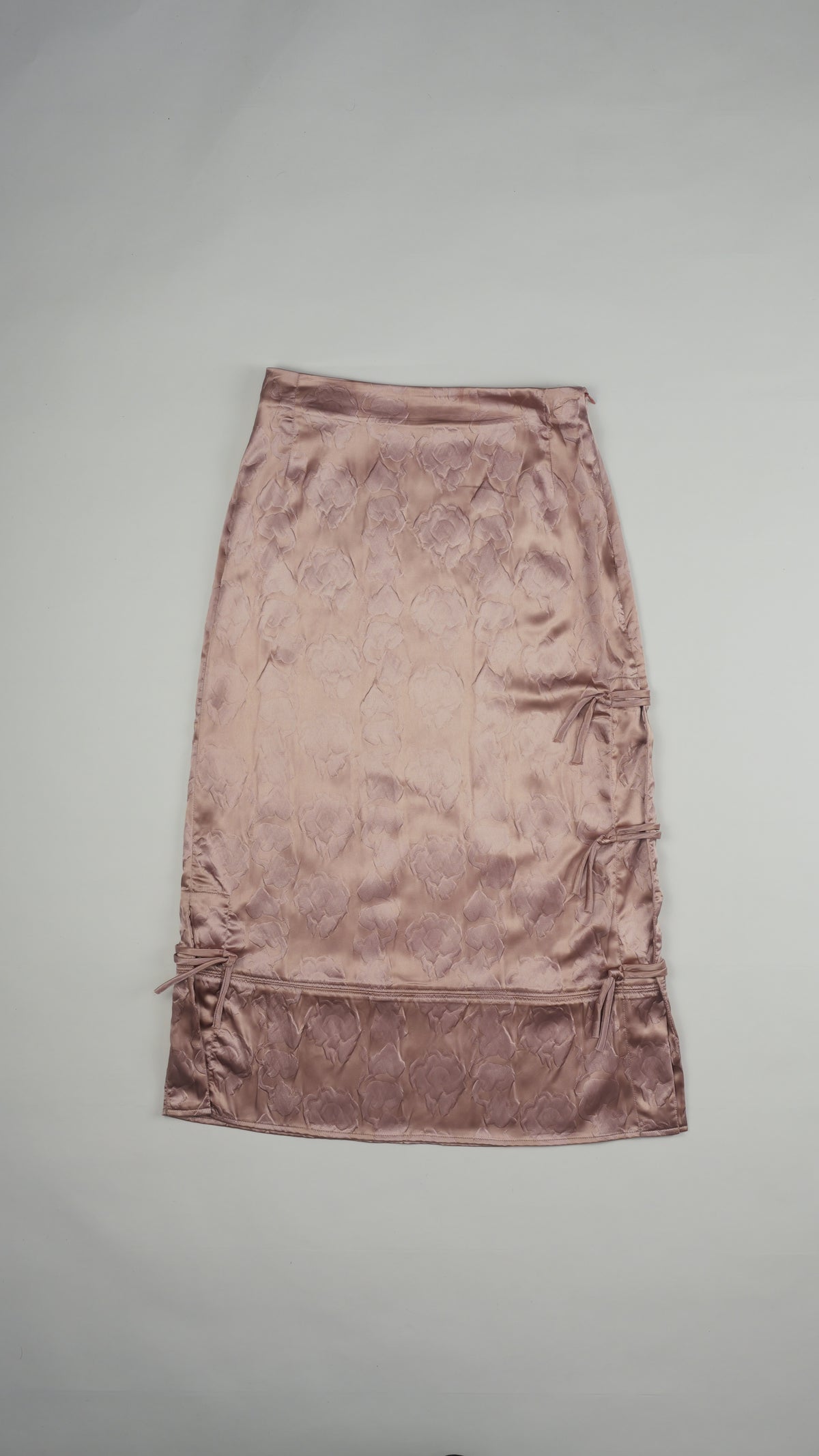 ACNE STUDIOS Jacquard Midirok — Oudroze, Cheongsam-Geïnspireerd