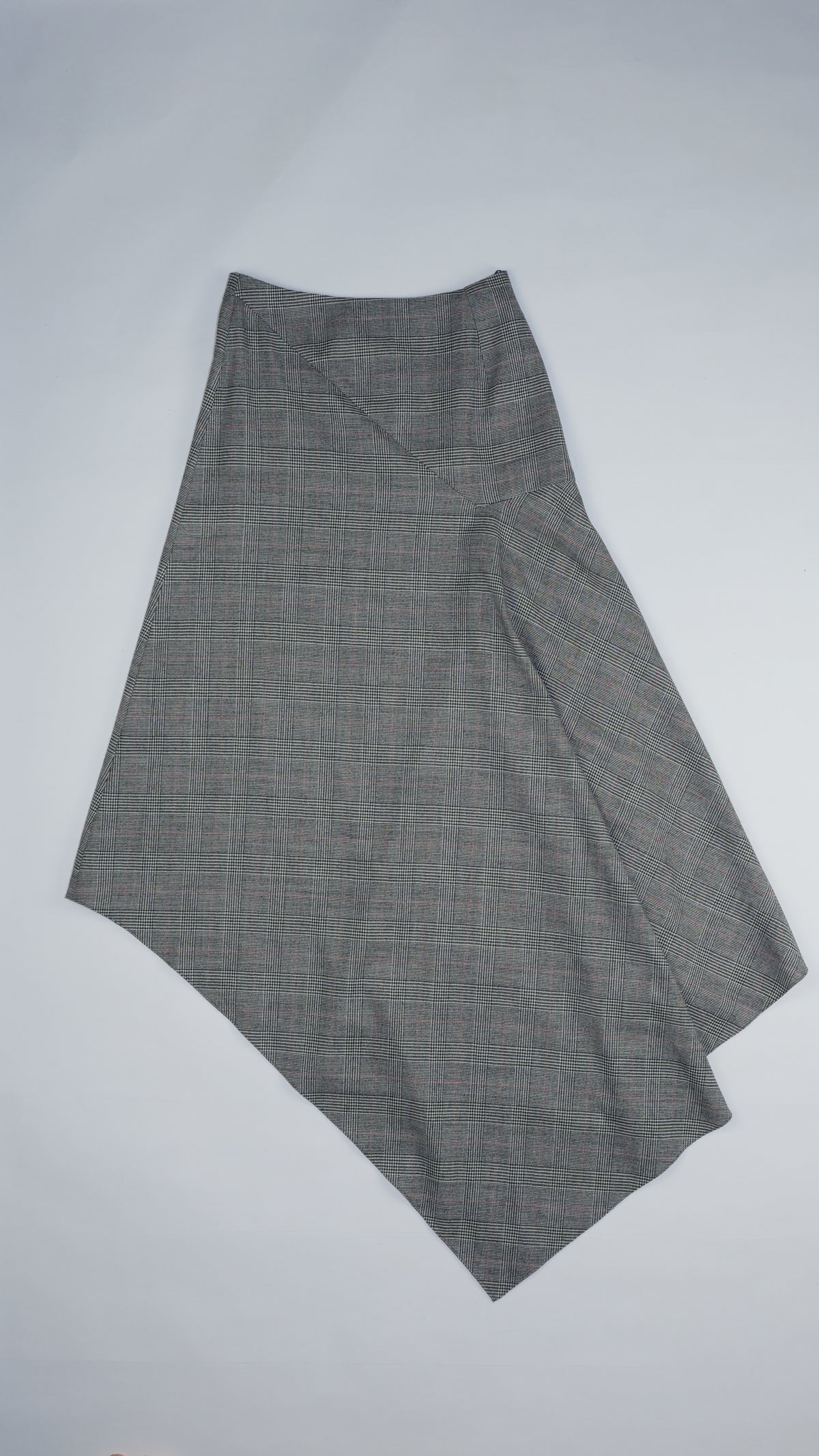 ALEXANDRE VAUTHIER Prince of Wales Check Asymmetric Maxi Skirt