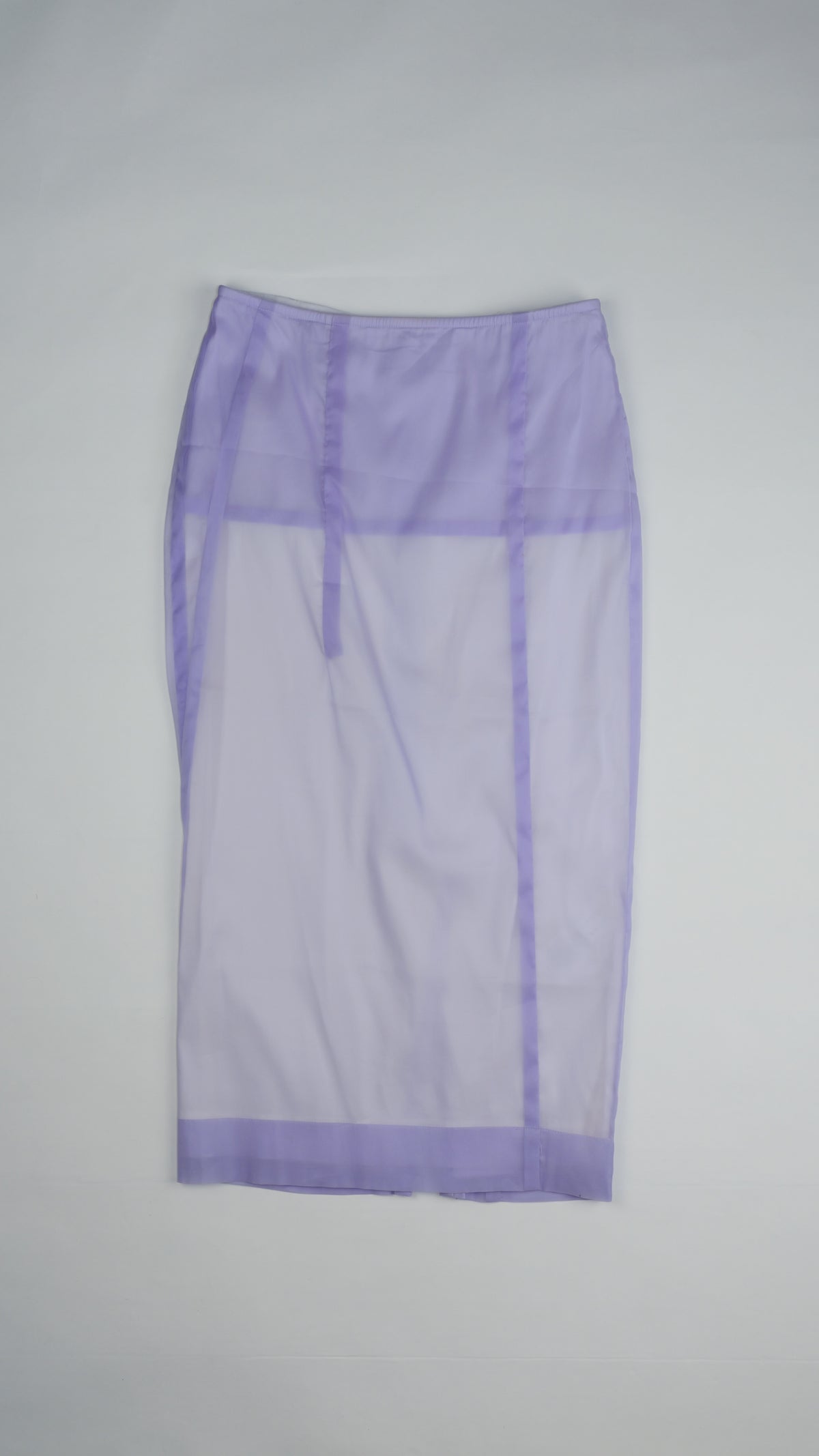 VICTORIA BECKHAM Lila Semi-Transparante Organza Midirok