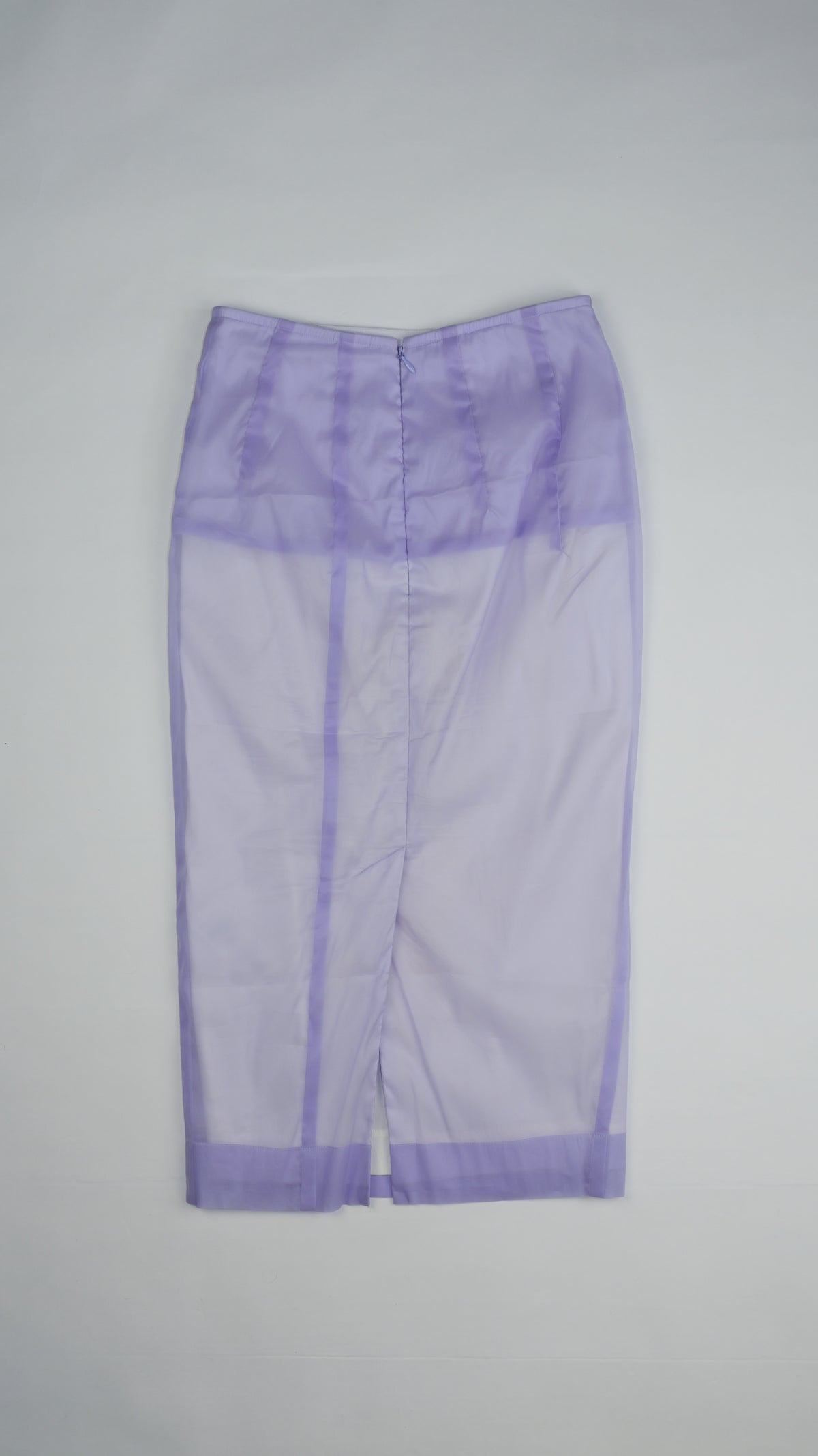 VICTORIA BECKHAM Lila Semi-Transparante Organza Midirok