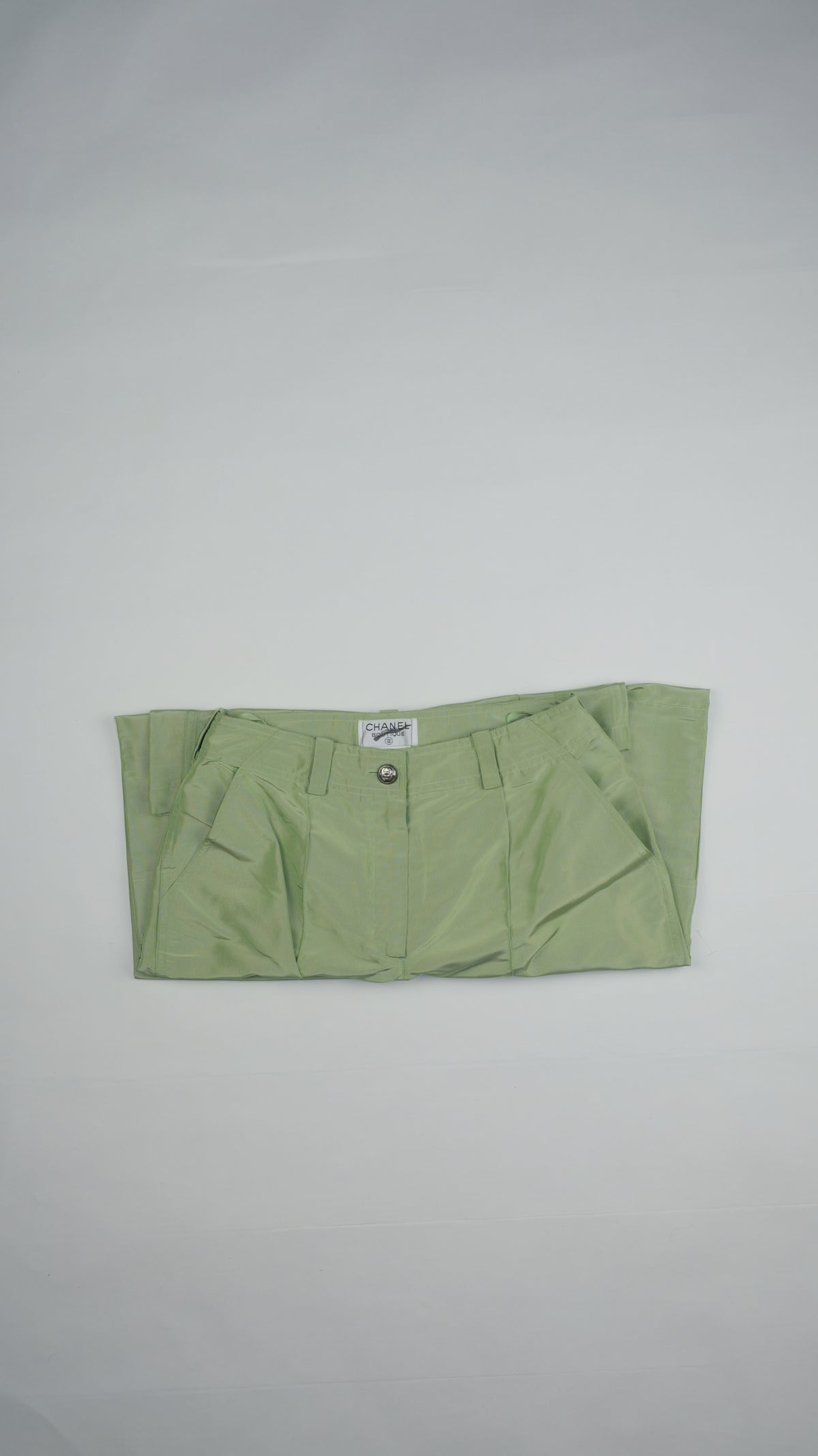 CHANEL Vivid Green Silk Cargo Pants – Silk Cargo Commando