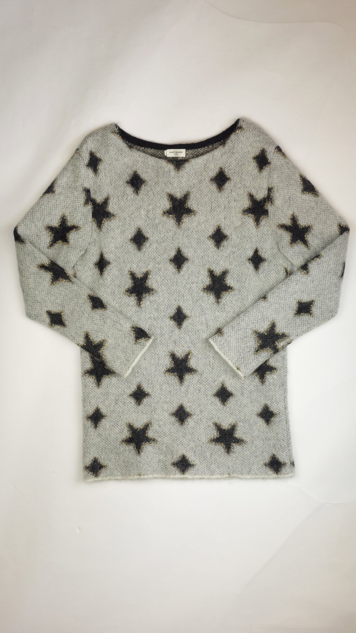 Robe-Pull Saint Laurent en Mohair et Laine à Étoiles