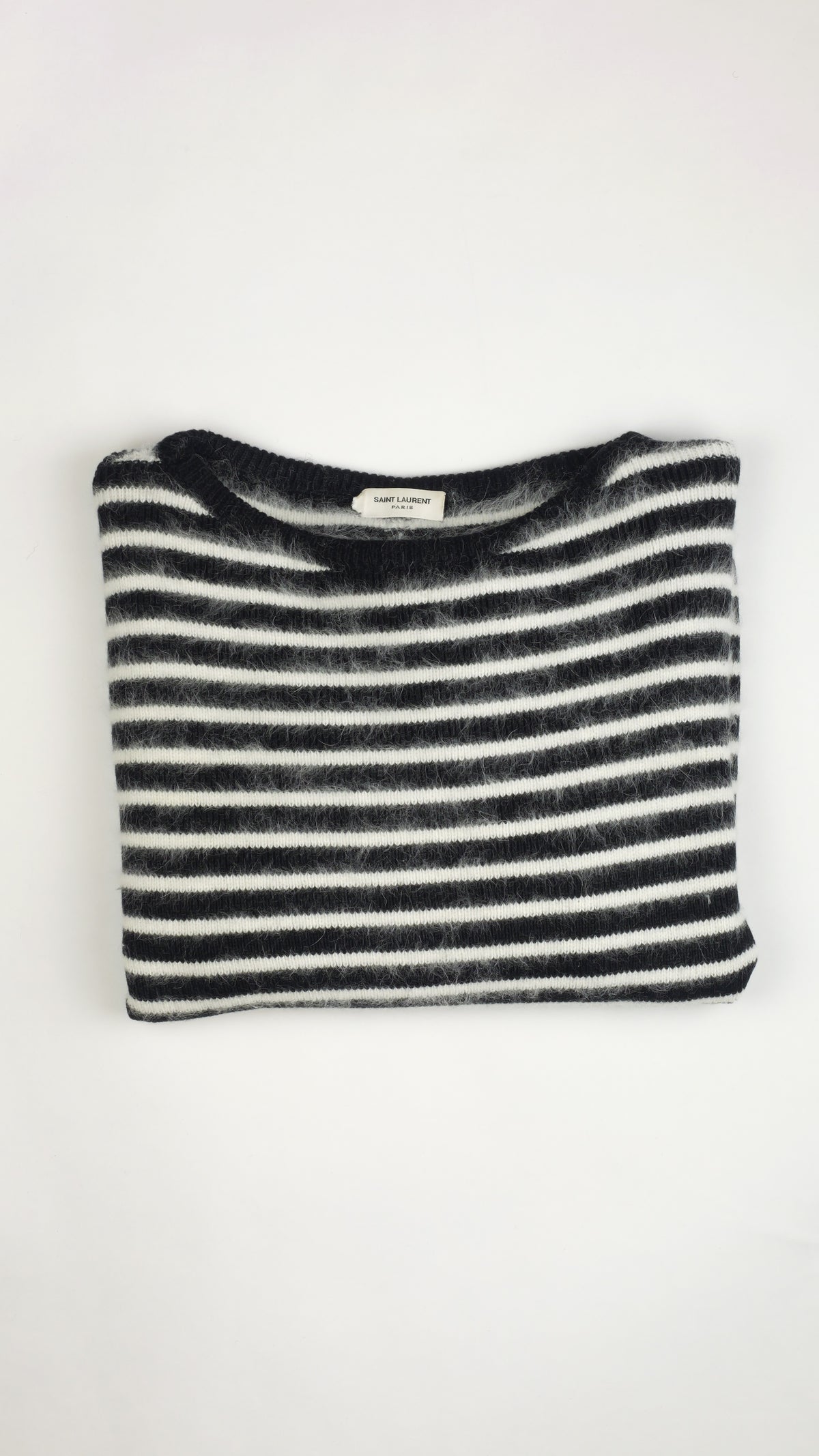 Pull Saint Laurent Rayé en Laine et Angora