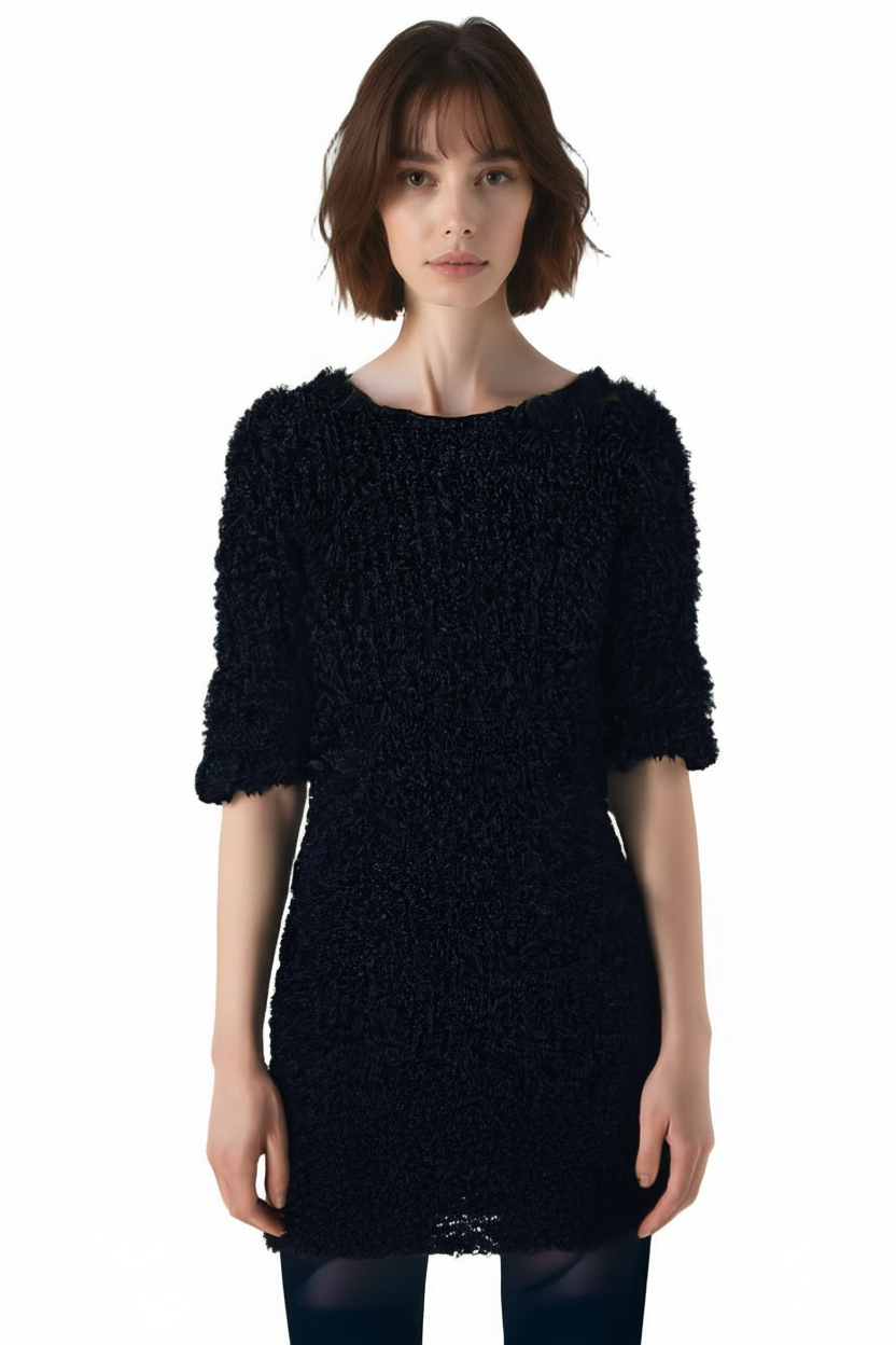 Stella McCartney Mini Knit Dress: Sustainable Blend Elegance – Eco-Chic Mini Sass.