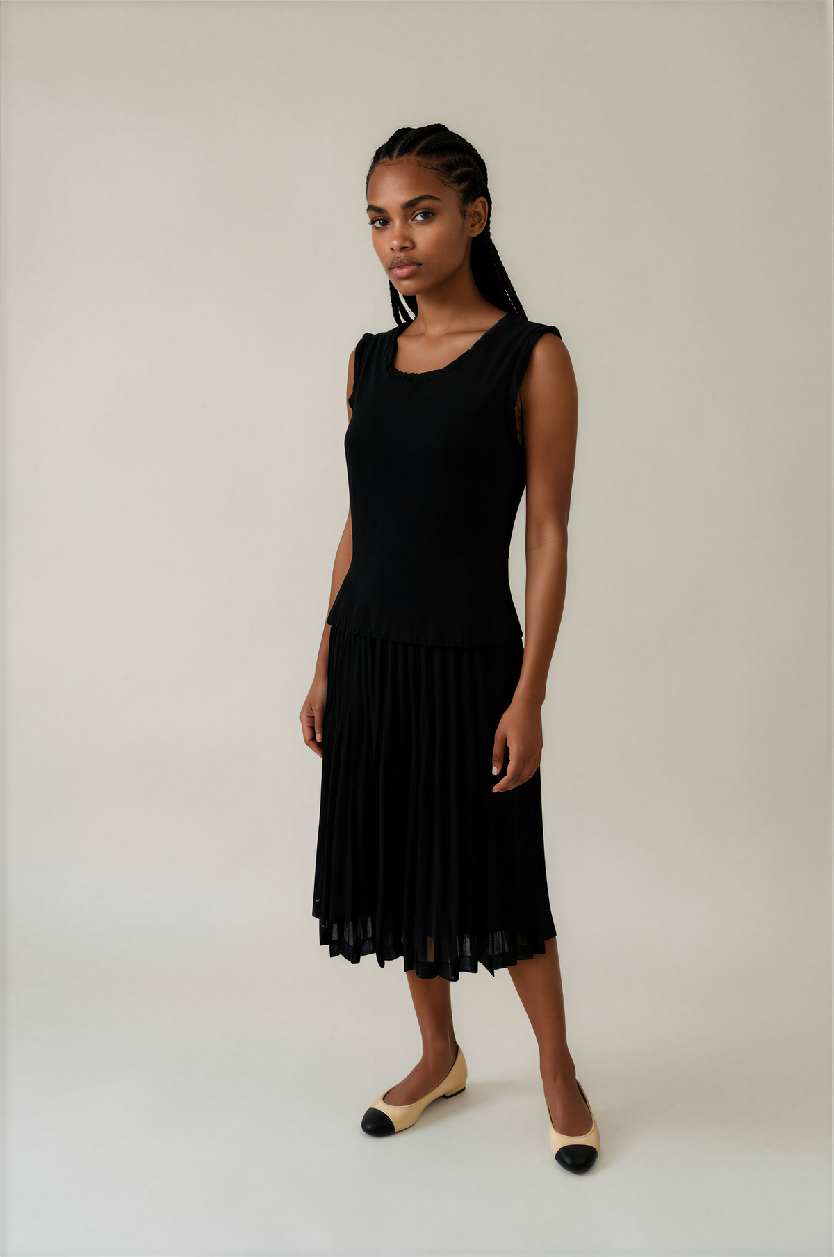 CHANEL Black Silk Cocktail Dress: Timeless LBD Vibes – Sleek Silk Sass
