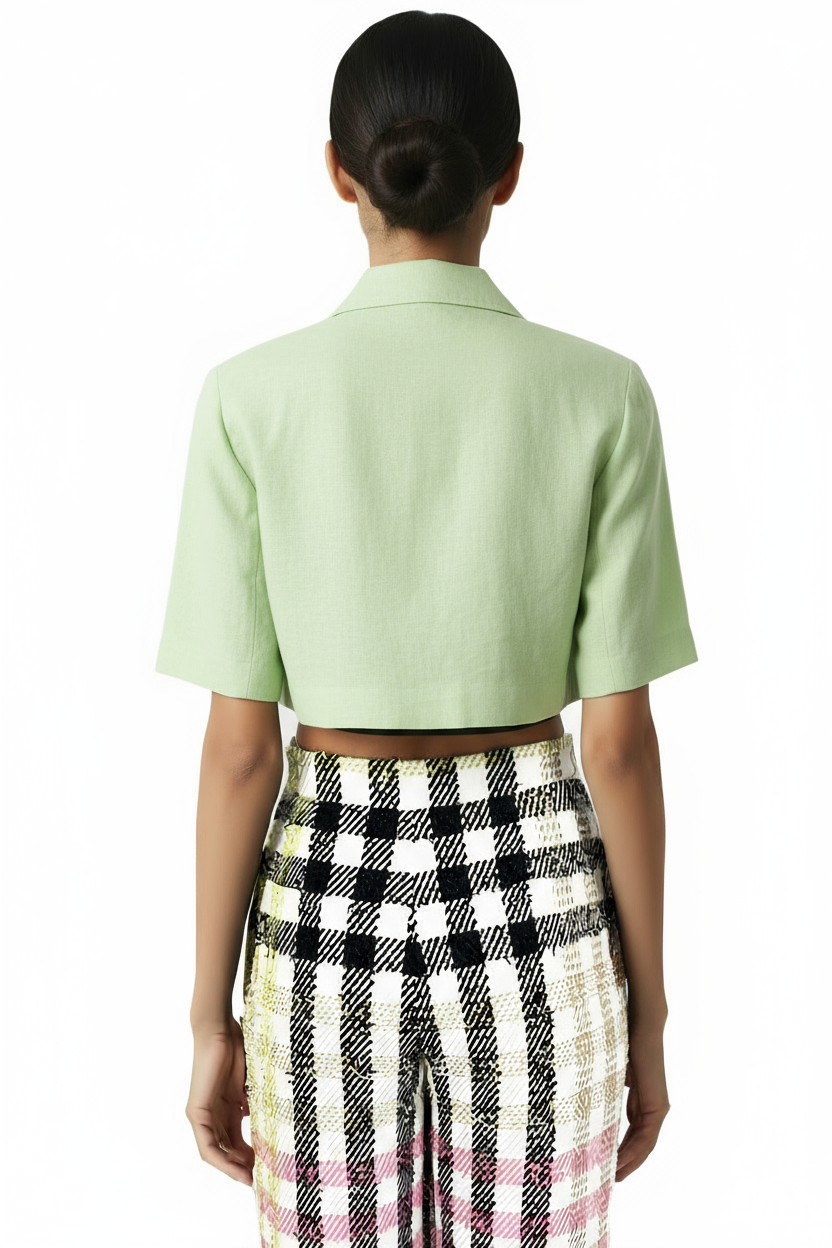 Chanel Cream Cotton Wide-Leg Tweed Trousers – Plaid Power