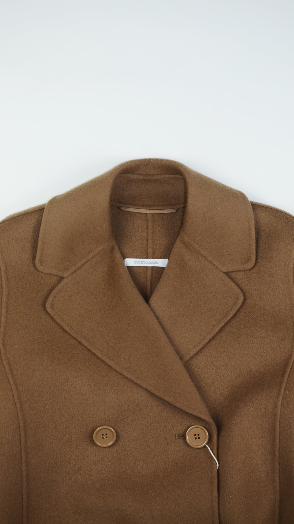 MAX MARA 'Bahamas' Camel Wikkeljas in Double-Face Wol