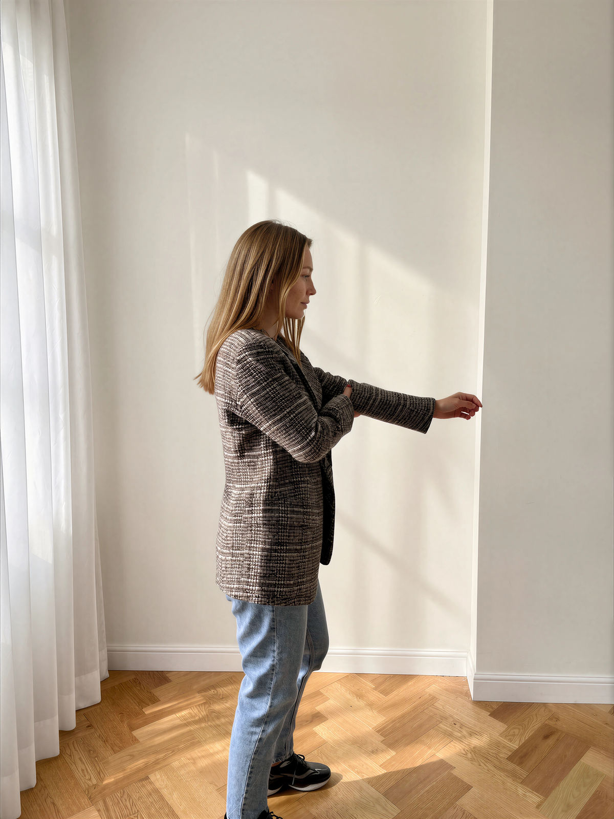 HERMÈS Blazer en Tweed avec Doublure Imprimée Paris