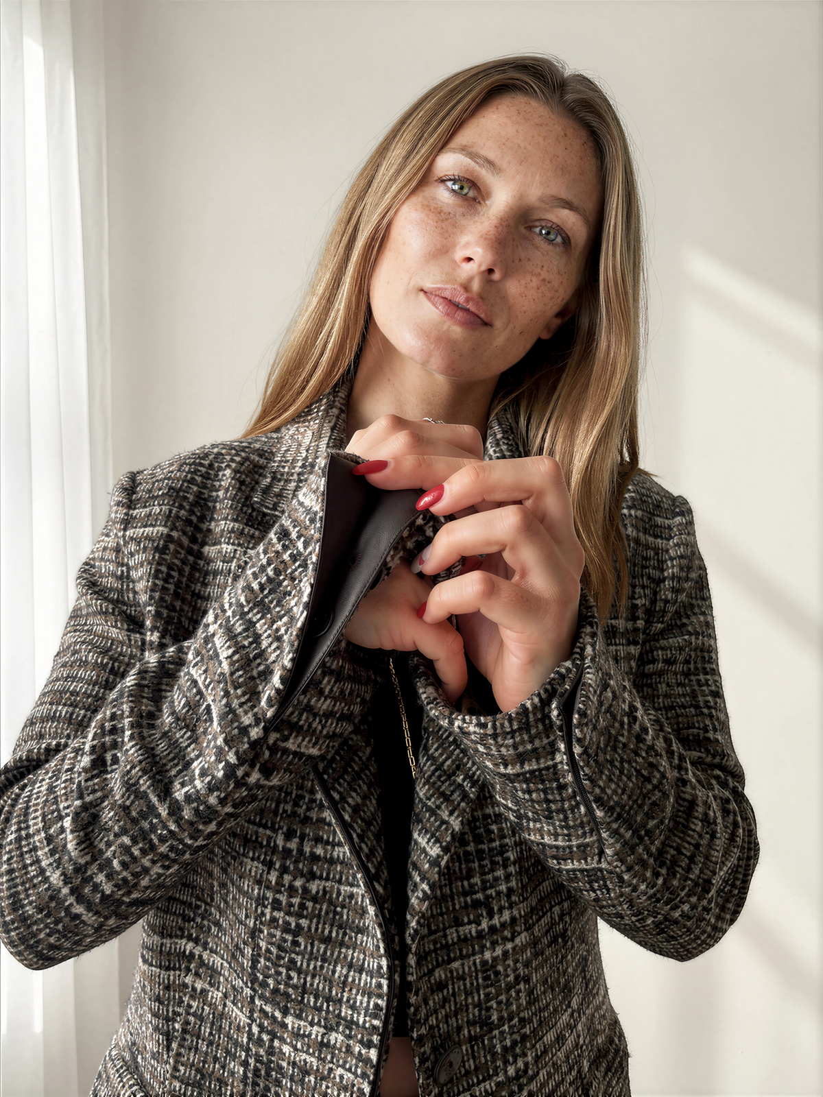 HERMÈS Blazer en Tweed avec Doublure Imprimée Paris