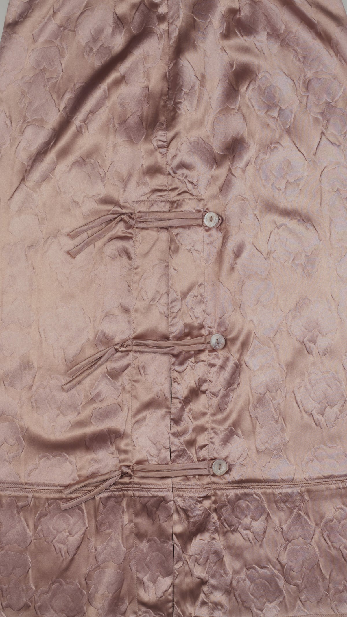 ACNE STUDIOS Jacquard Midirok — Oudroze, Cheongsam-Geïnspireerd