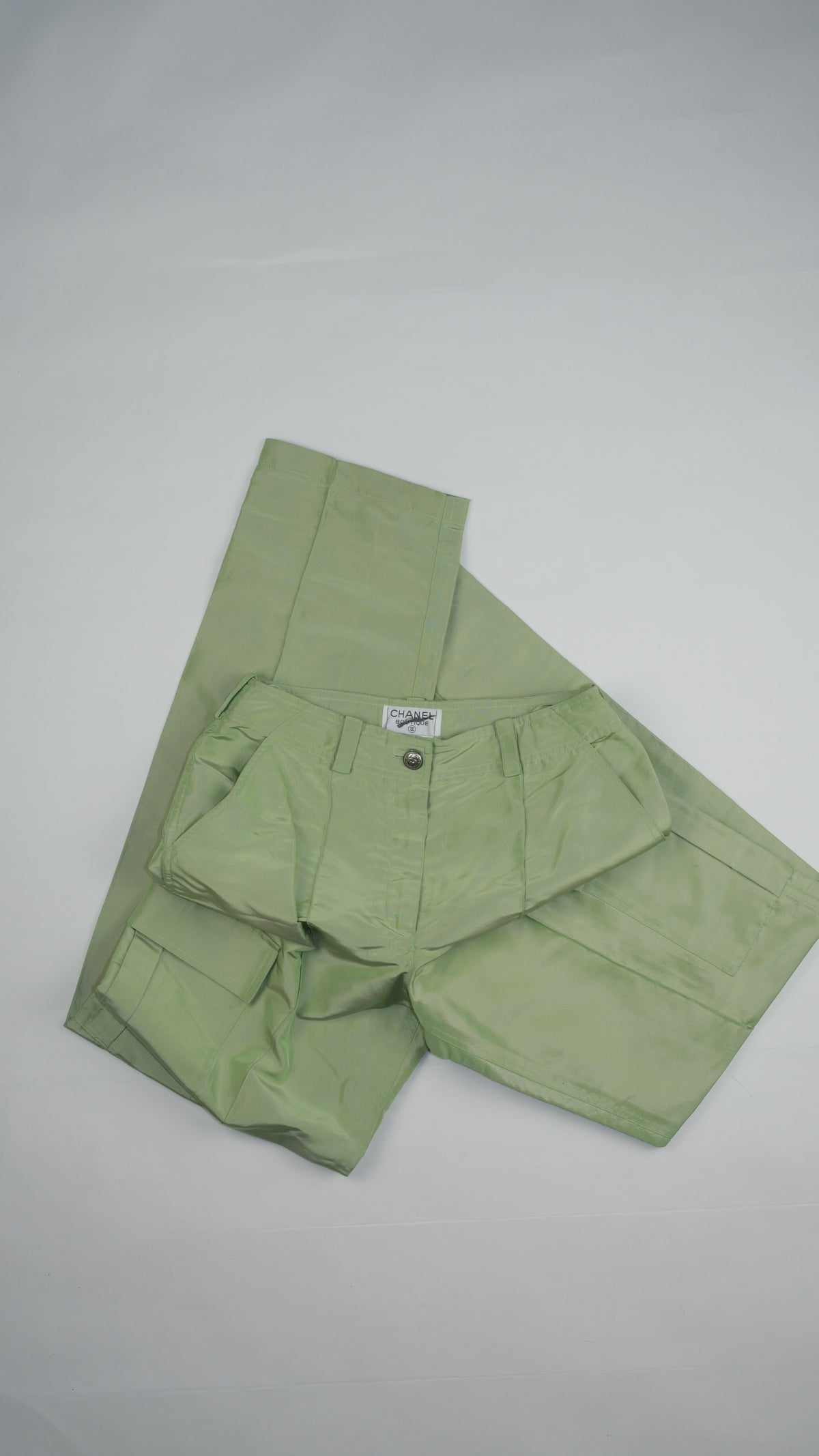 CHANEL Vivid Green Silk Cargo Pants – Silk Cargo Commando