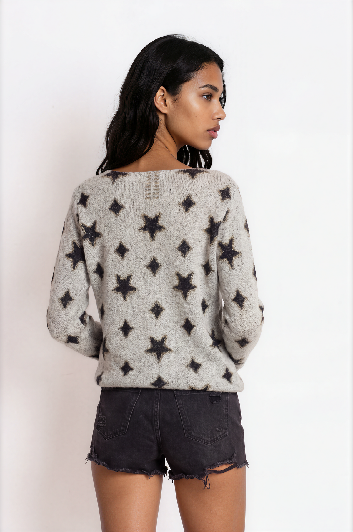 Robe-Pull Saint Laurent en Mohair et Laine à Étoiles