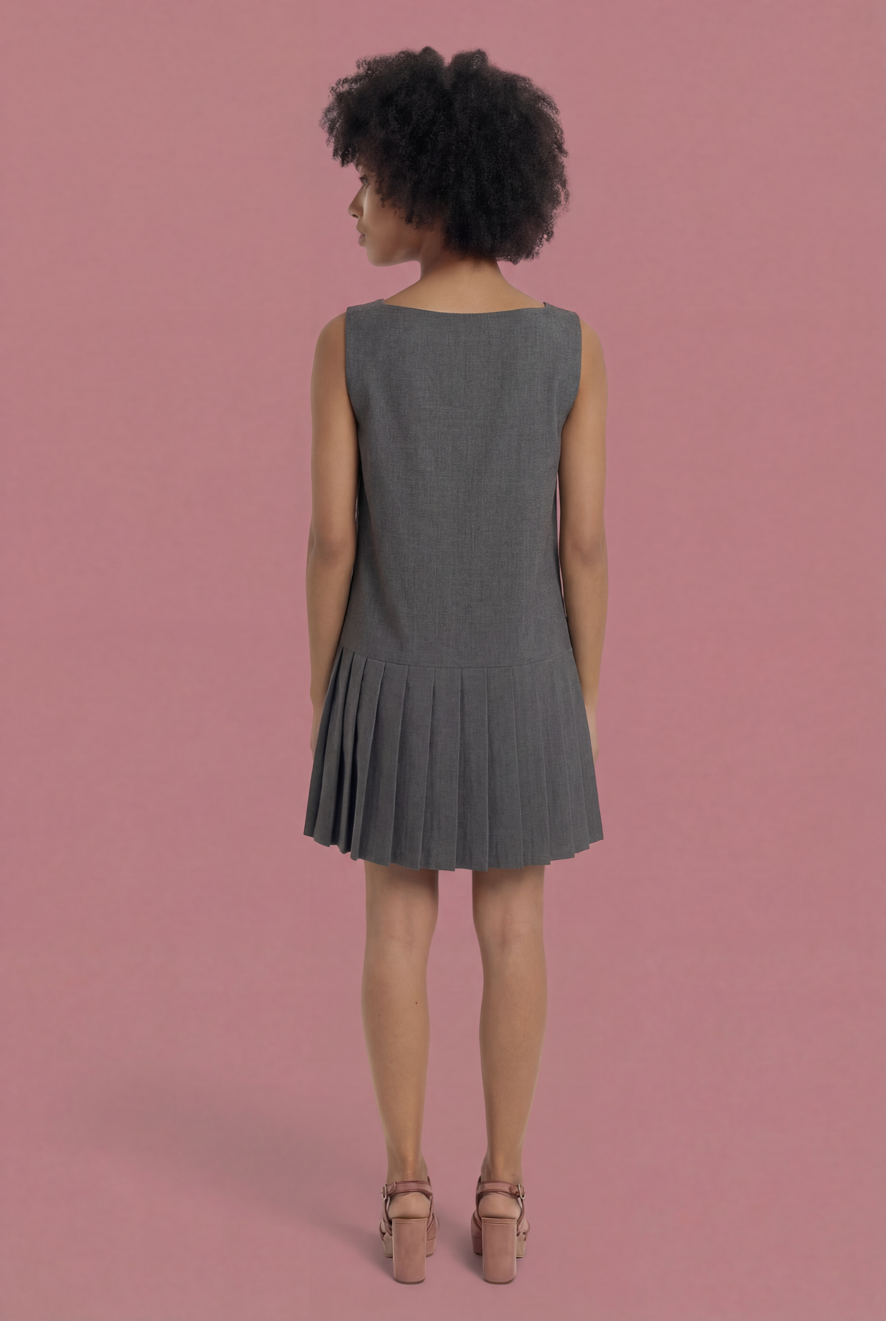 Sportmax Grey Wool Pinafore Dress: Playful Wool Blend – Cozy Chic Sass
